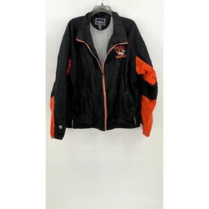 HOLLOWAY BRAND Men's Black Windbreaker Tiger Graphic SIZE XL